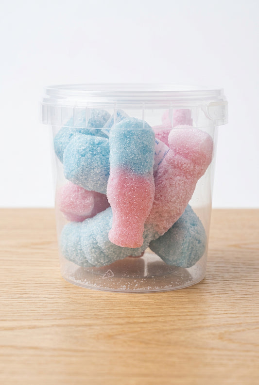 Frysetørket Fizzyflasker i XXL, 100g